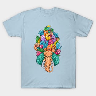 doodle monster character elephant T-Shirt